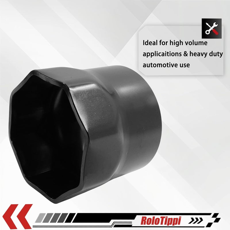 RoloTippi 3-3/4-Inch 8 Point Wheel Bearing Locknut Socket, 3/4-Inch Drive, for Axle Nut Socket, Remove and Install Wheel Bearing Nuts, Carbon Steel, Powder-Coated (3-3/4" 8PT, 3/4" Drive) - Image 5